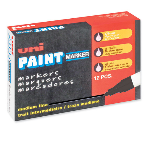 Permanent Marker, Medium Bullet Tip, Black [SKU: UBC63601]