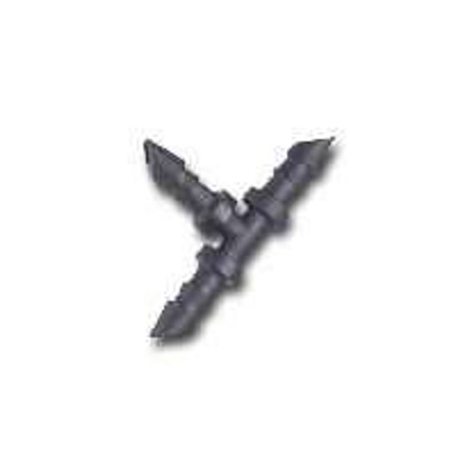 Raindrip R307CT Tubing Tee, 1/4 x 1/4 x 1/2 in Connection, Barb x Barb x Hose, Black [SKU: ORG2129567]