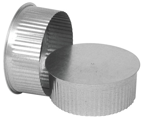 Imperial GV0734 Round End Cap, 5 in Connection, Galvanized [SKU: ORG1639848]