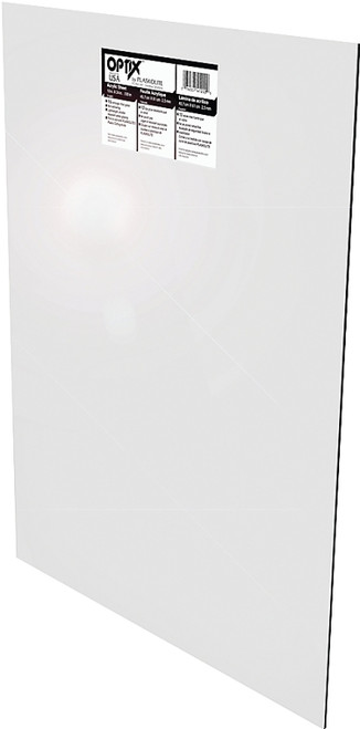 OPTIX 11G0630A Flat Sheet, 32 in L, 20 in W, 0.1 in Thick, Clear [SKU: ORG6502074]