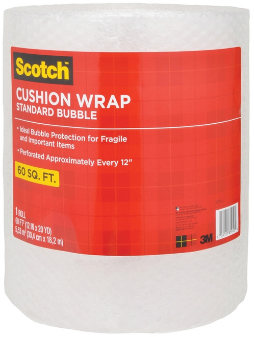 Scotch 7960 Cushion Wrap, 60 ft L, 12 in W, Nylon/Polyethylene, Clear [SKU: ORG7643786]