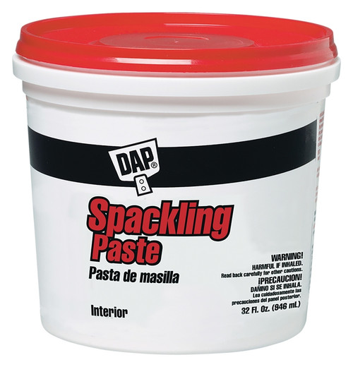 DAP 10204 Spackling Paste White, White, 1 qt Tub [SKU: ORG8217994]