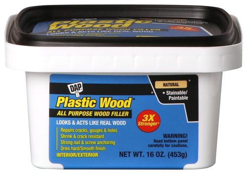 DAP Plastic Wood 00529 Wood Filler, Paste, Musty, Natural, 16 oz [SKU: ORG4139291]