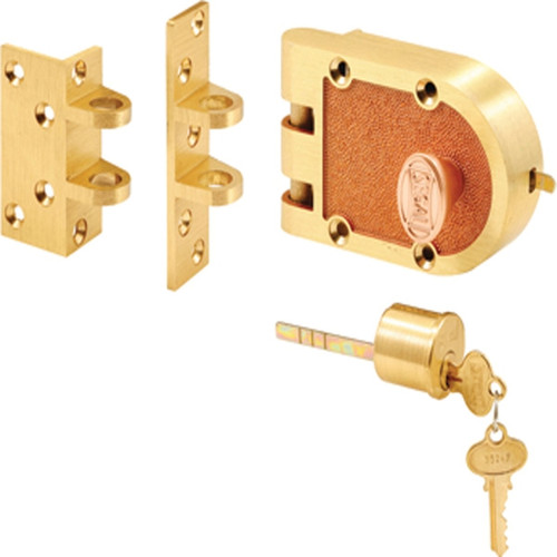 Prime-Line SE 15361 Deadbolt, Keyed Different Key, Bronze, Brushed Brass, Segal Keyway [SKU: ORG1229913]