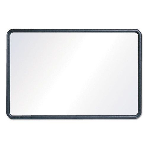 Contour Dry-Erase Board, Melamine, 24 x 18, White Surface, Black Frame [SKU: QRT7551]