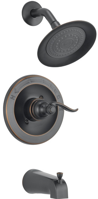 DELTA Windemere Monitor 14 Series 144996C-OB Tub and Shower Set, 1.75 gpm Showerhead, 1 Spray Settings, 1-Handle, Brass [SKU: ORG8705436]