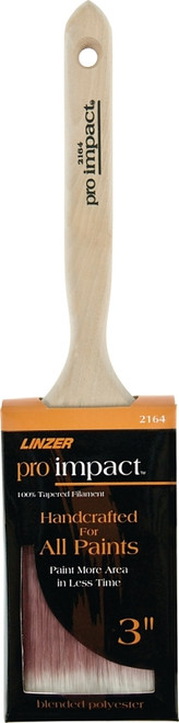 Linzer WC 2164-3 Paint Brush, 3 in W, 3 in L Bristle, Polyester Bristle, Sash Handle [SKU: ORG1587443]