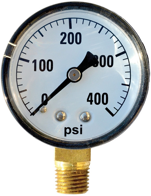 GREEN LEAF SG400PK1 Standard Dry Pressure Gauge, 2 in Dial, 400 psi [SKU: ORG3568052]