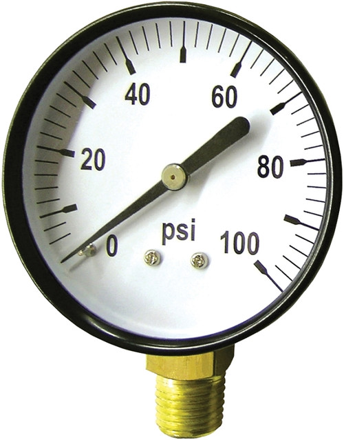 GREEN LEAF SG1004PK1 Standard Dry Pressure Gauge, 4 in Dial, 100 psi [SKU: ORG3568060]