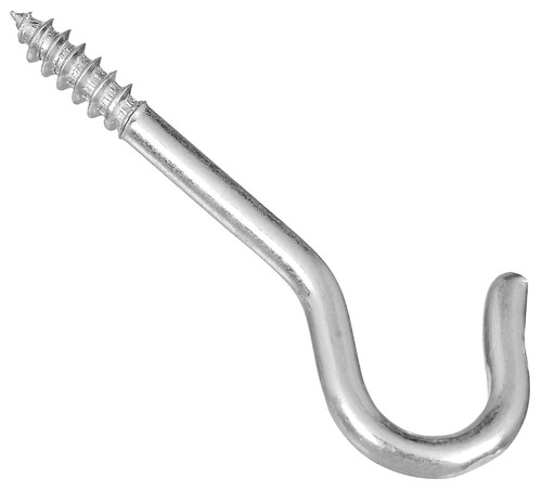 National Hardware V2040 N120-626 Ceiling Hook, 25 lb Working Load, #10, Steel, Zinc [SKU: ORG7155682]