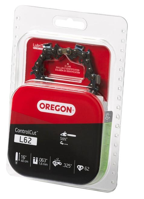 Oregon ControlCut L62 Chainsaw Chain, 22BPX Chain, 16 in L Bar, 0.325 in TPI/Pitch, 62-Link [SKU: ORG7242696]