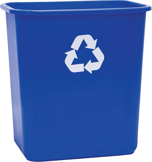 United Solutions ECOSense WB0084 Recycling Waste Basket, 7 gal Capacity, Plastic, Blue [SKU: ORG8734089]