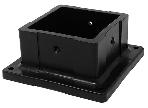 Nuvo Iron PPA4X4B Multi-Purpose Post Base Anchor, 4 x 4 in Post, Polyoxymethylene, Black [SKU: ORG9443847]