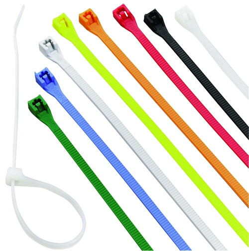 CALTERM 73240 Cable Tie, 6/6 Nylon, Assorted [SKU: ORG8281354]