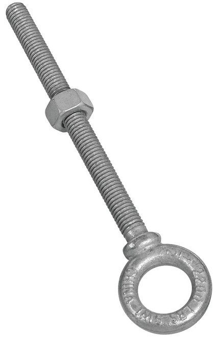National Hardware N245-167 Eye Bolt, 1/2-13 Thread, 5-7/8 in L Thread, 1 in ID x 1-3/4 in OD Dia Eye, 6 in L Shank [SKU: ORG1357904]