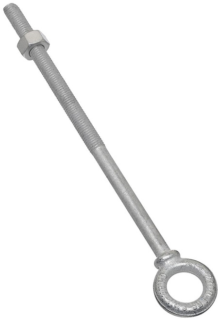 National Hardware N245-183 Eye Bolt, 1/2-13 Thread, 5-7/8 in L Thread, 1 in ID x 1-3/4 in OD Dia Eye, 10 in L Shank [SKU: ORG9347600]