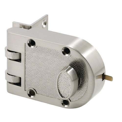 Prime-Line U 10817 Deadlock, Keyed Different Key, Aluminum, Satin Nickel, Kwikset Keyway [SKU: ORG3605631]
