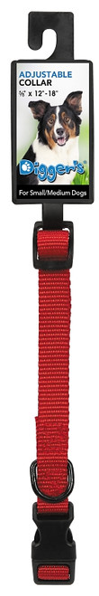 Digger's 2938001 Adjustable Collar, 12 to 18 in L Collar, 5/8 in W Collar, Red [SKU: ORG1868322]