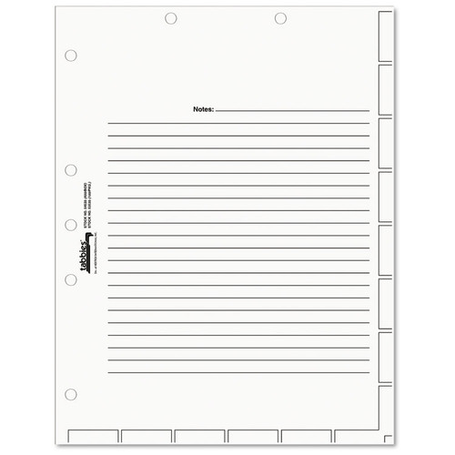Medical Chart Index Divider Sheets, Untabbed, 11 x 8.5, White, 400/Box [SKU: TAB54520]