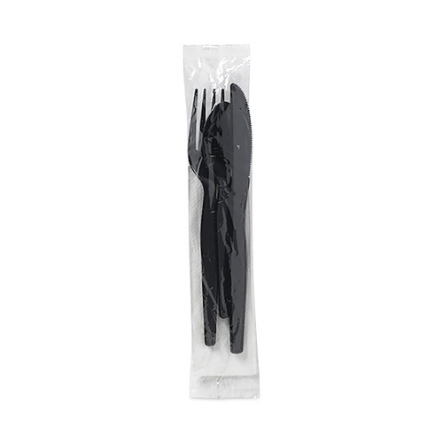 Individually Wrapped Heavyweight Cutlery Set, Fork/Knife/Spoon/Napkin, 250/Carton [SKU: DXECH56NC7]