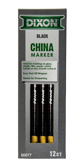 DIXON TICONDEROGA 00077 China Marker, Black, 7 in L [SKU: ORG6846703]