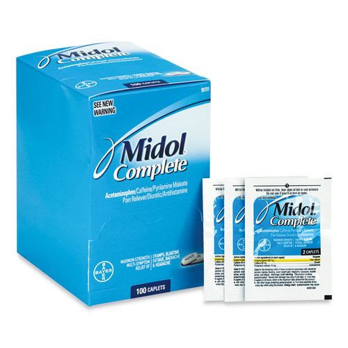 Complete Menstrual Caplets, Two-Pack, 50 Packs/Box [SKU: FAO90751]