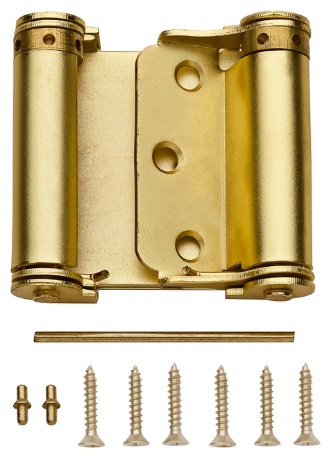 National Hardware N100-049 Spring Hinge, Steel, Satin Brass, Surface Mounting, 12 lb [SKU: ORG7174519]