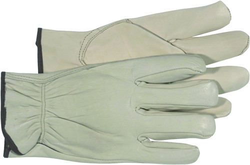 BOSS 4068J Driver Gloves, XL, Keystone Thumb, Open, Shirred Elastic Back Cuff, Leather, Natural [SKU: ORG8756165]