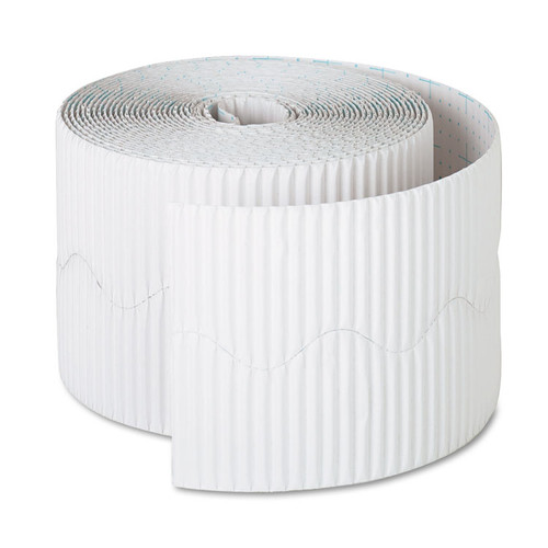 Bordette Decorative Border, 2.25" x 50 ft Roll, White [SKU: PAC37016]