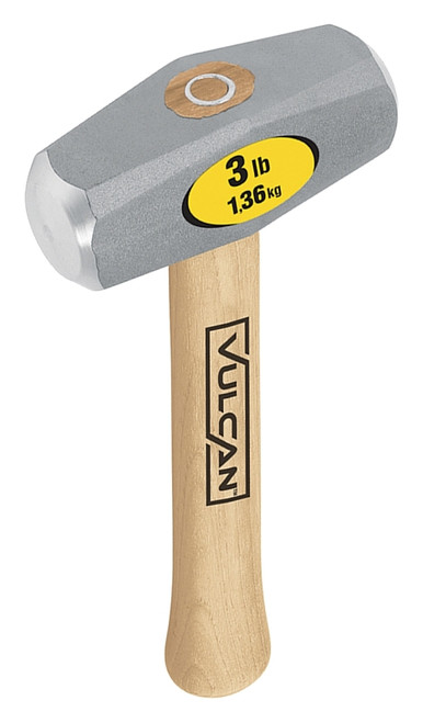 Vulcan 34520 Hammer, 3 lb Head, Drilling, Double-Striking Head, Steel Head [SKU: ORG6322093]