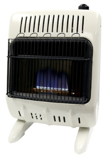 Mr. Heater MHVFDF10BF Vent-Free Blue Flame Dual Fuel Heater, 20 lb Fuel Tank, Liquid Propane, Natural Gas, White [SKU: ORG3312733]