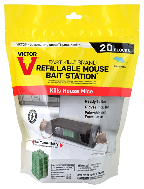 Victor Fast-Kill M923 Mouse Bait Station, 2 -Opening, Plastic [SKU: ORG0057109]