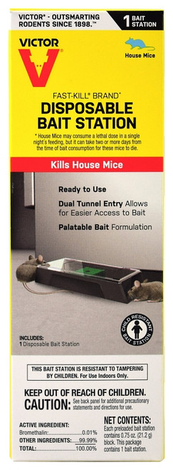 Victor Fast-Kill M913 Mouse Bait Station, 2 -Opening, Plastic [SKU: ORG9528829]