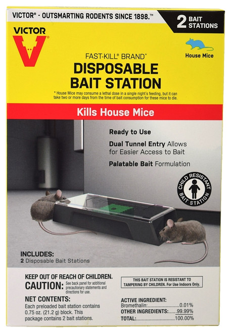 Victor Fast-Kill M914 Mouse Bait Station, 2 -Opening, Plastic [SKU: ORG9528845]