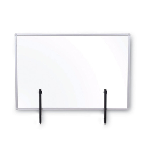 Protector Series Glass Aluminum Desktop Divider, 35.4 x 0.16 x 23.6, Clear [SKU: BVCGL07019101]