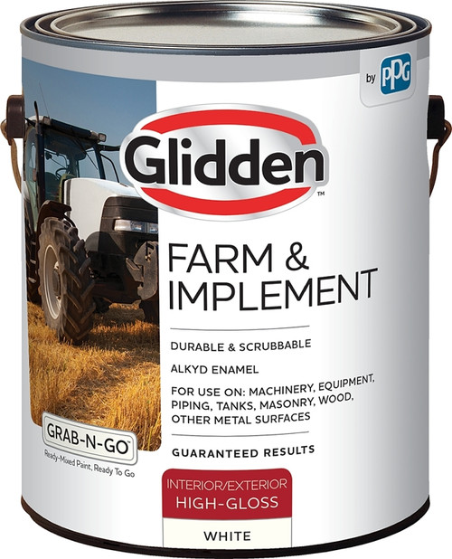 Glidden GLFIIE50WH-01 Exterior Paint, High-Gloss, White, 1 gal [SKU: ORG5485123]