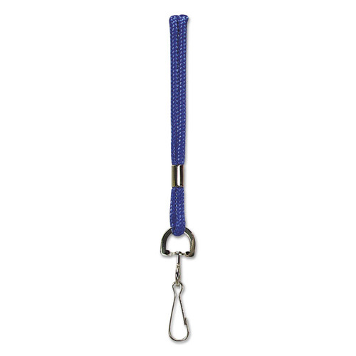 Rope Lanyard, Metal Hook Fastener, 36" Long, Nylon, Blue [SKU: BAU68903]