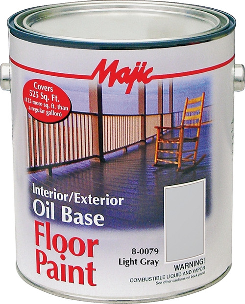 Majic Paints 8-0079-1 Floor Paint, Medium-Gloss, Light Gray, 1 gal Pail [SKU: ORG4328274]