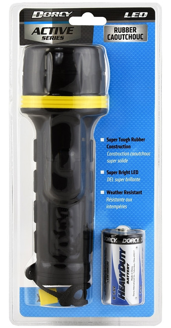 Dorcy 41-2965 Flashlight, D Battery, LED Lamp, Black [SKU: ORG7117591]