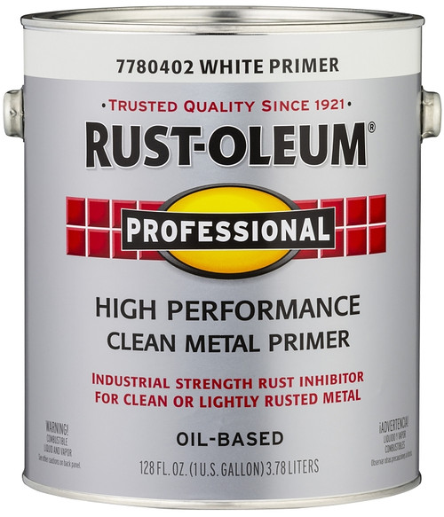 RUST-OLEUM PROFESSIONAL 7780402 Clean Metal Primer, Flat, White, 1 gal, Pail [SKU: ORG6999171]