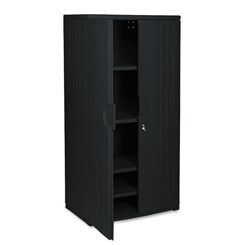 Rough n Ready Storage Cabinet, Four-Shelf, 36w x 22d x 72h, Black [SKU: ICE92571]