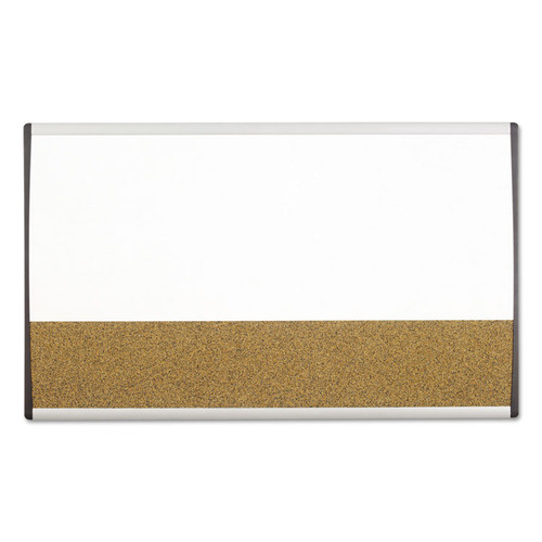 Magnetic Dry-Erase/Cork Board, 18 x 30, White Surface, Silver Aluminum Frame [SKU: QRTARCCB3018]