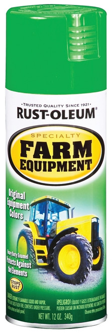 RUST-OLEUM 7435830 Farm Equipment Spray Paint, Gloss, Green, 12 oz, Aerosol Can [SKU: ORG2398089]