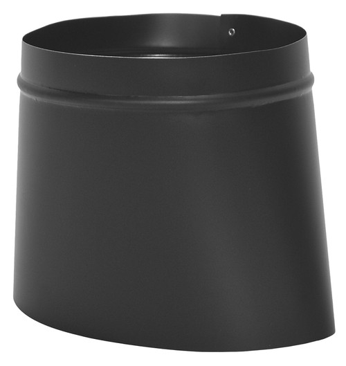 Imperial BM0040 Stove Pipe Boot, 8 x 8 in, 8 in L, Crimp, 24 ga Thick Wall, Black, Matte [SKU: ORG4297404]