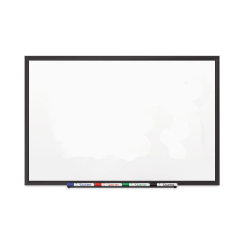 Classic Porcelain Magnetic Whiteboard, 96 x 48, Black Aluminum Frame [SKU: QRT2548B]