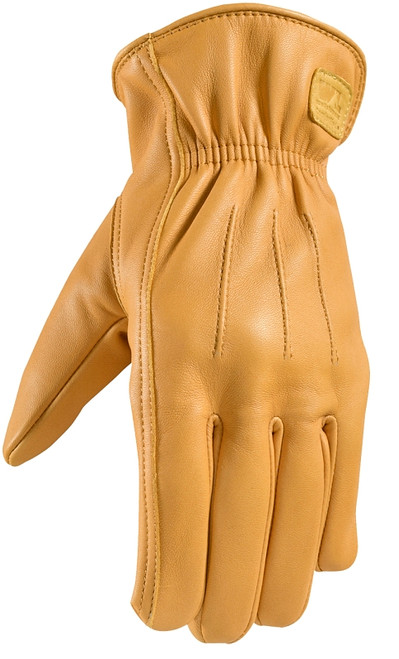 Wells Lamont ComfortHyde 984-L Slip-On Work Gloves, Men's, L, 9 to 9-1/2 in L, Deer Skin Leather, Gold/Yellow [SKU: ORG7382021]