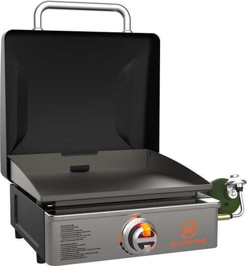 BLACKSTONE ORIGINAL Series 1814 Tabletop Griddle with Hood, 12,500 Btu, Propane, 1-Burner, Side Shelf Included: No [SKU: ORG7408875]