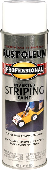 RUST-OLEUM PROFESSIONAL 2593838 Striping Paint Spray, White, 18 oz, Aerosol Can [SKU: ORG8351983]
