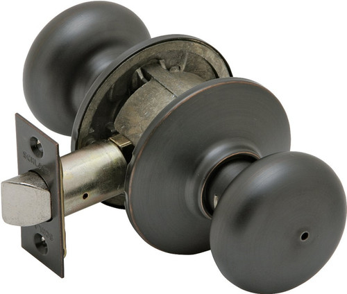 Schlage Plymouth Series F40 PLY716 Privacy Door Knob, Brass, Aged Bronze [SKU: ORG1409705]