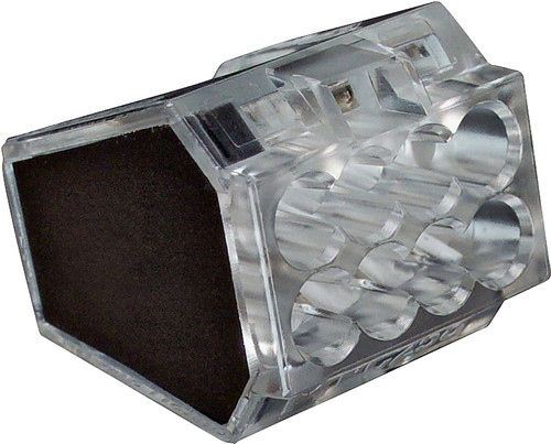 GB PushGard 19-PC8 Wire Connector, 22 to 12 AWG Wire, Copper Contact, Polycarbonate Housing Material, Black/Clear [SKU: ORG7281033]